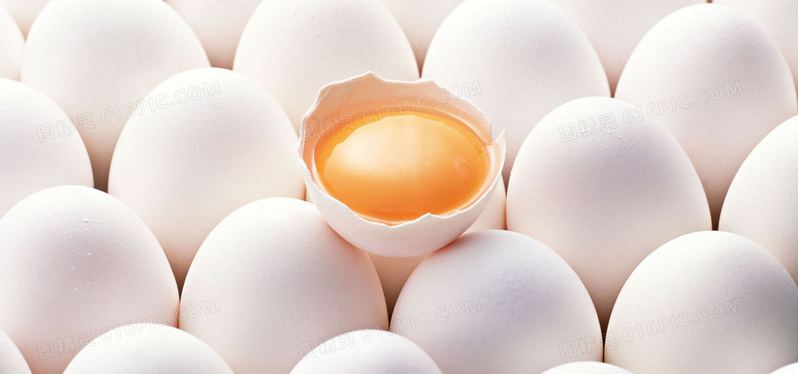 白色鸡蛋鸭蛋蛋黄蛋清美食背景