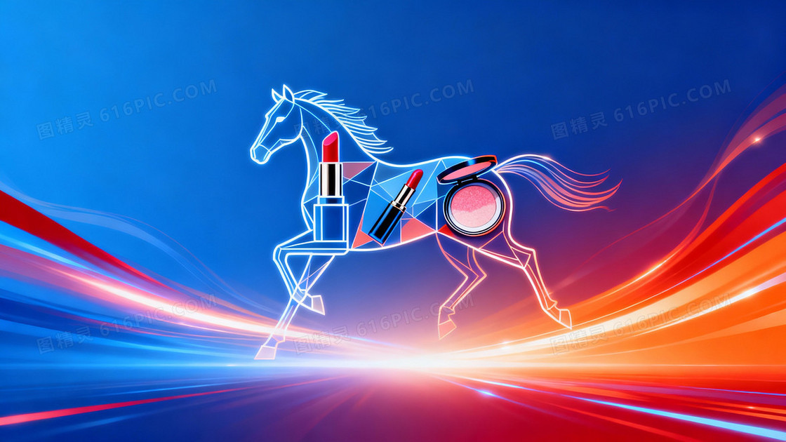 这是一张高端美妆行业会议年会背景画面