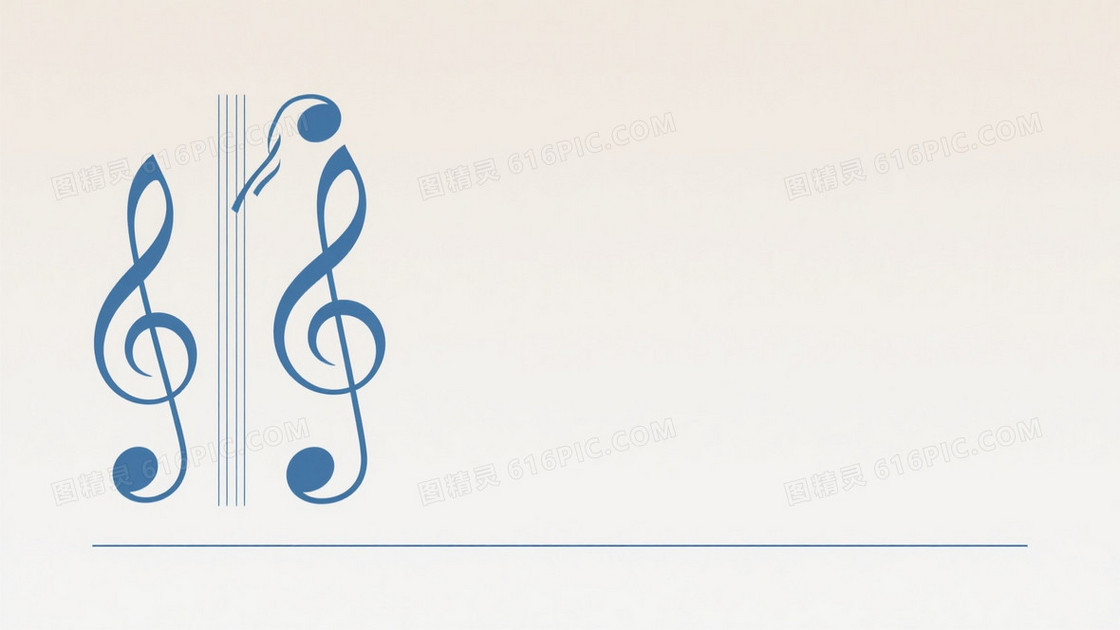 米白渐变蓝线几何装饰背景