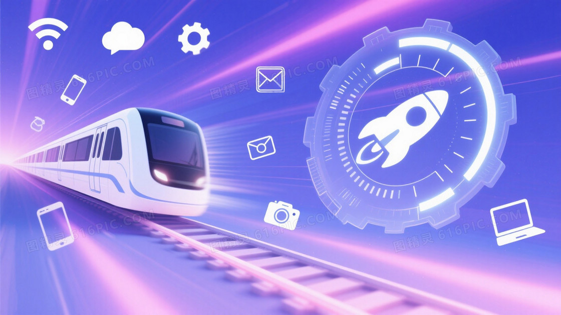 蓝紫粉渐变科技未来背景