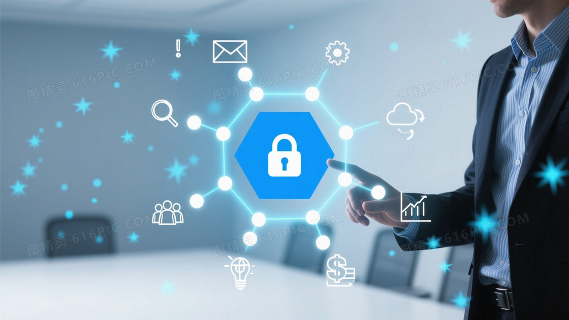 浅蓝灰渐变科技网络界面背景