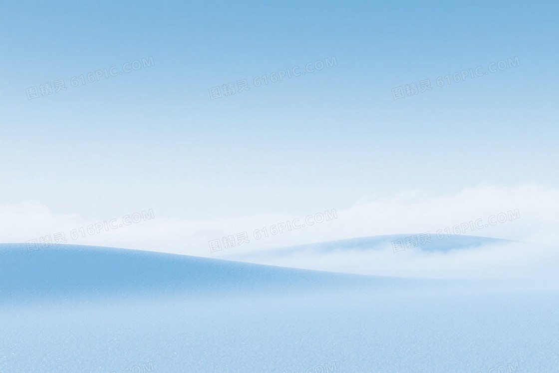 浅蓝柔和渐变云海意境背景