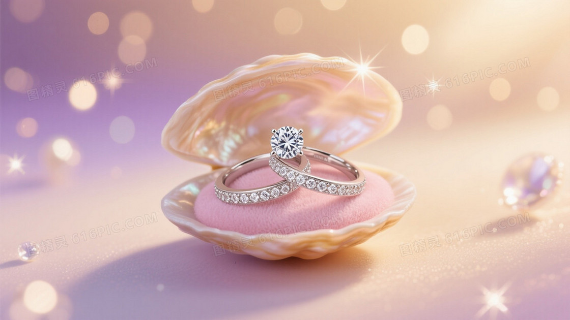 暖金紫罗兰渐变光晕梦幻珠宝背景