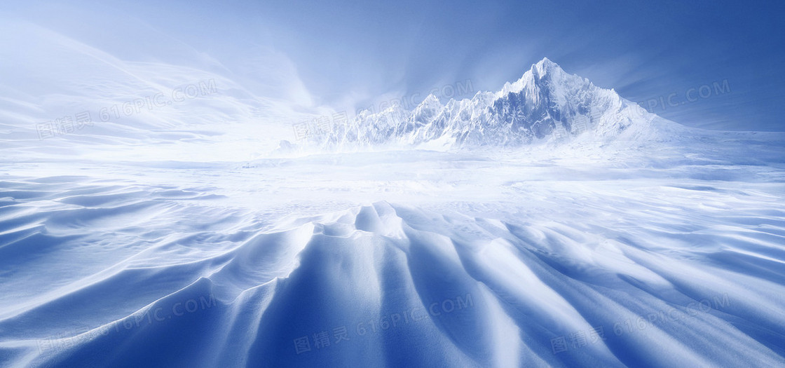 青色冰雪背景图