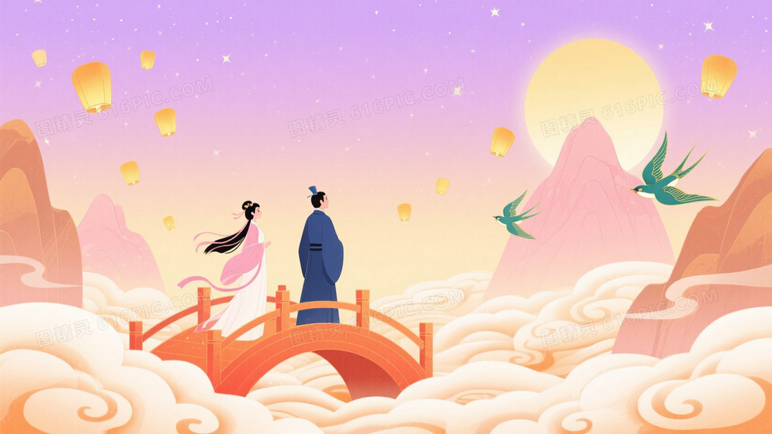 暖金柔粉紫渐变星光云海背景