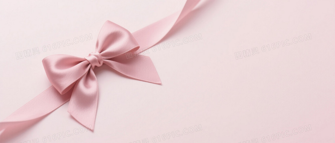 柔和粉调极简蝴蝶结背景