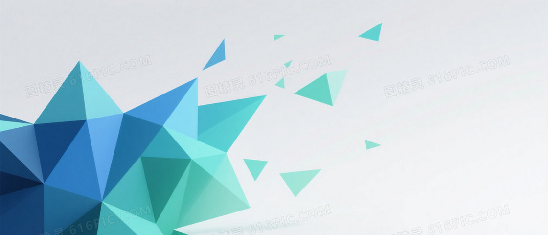 浅灰白渐变蓝绿几何背景
