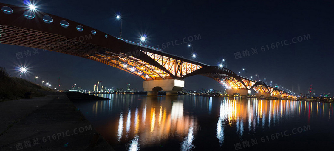 梦幻城市夜景背景图