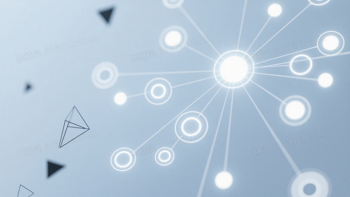 浅灰蓝渐变神经网络背景