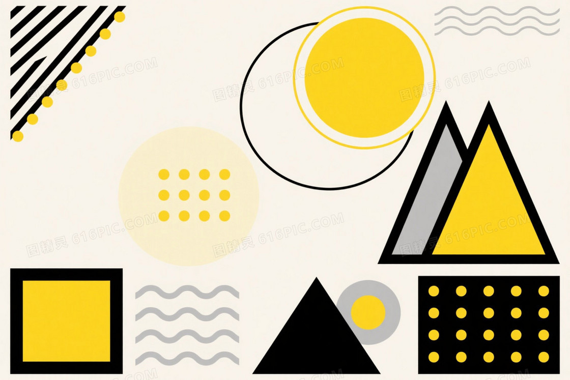 米白极简抽象几何背景