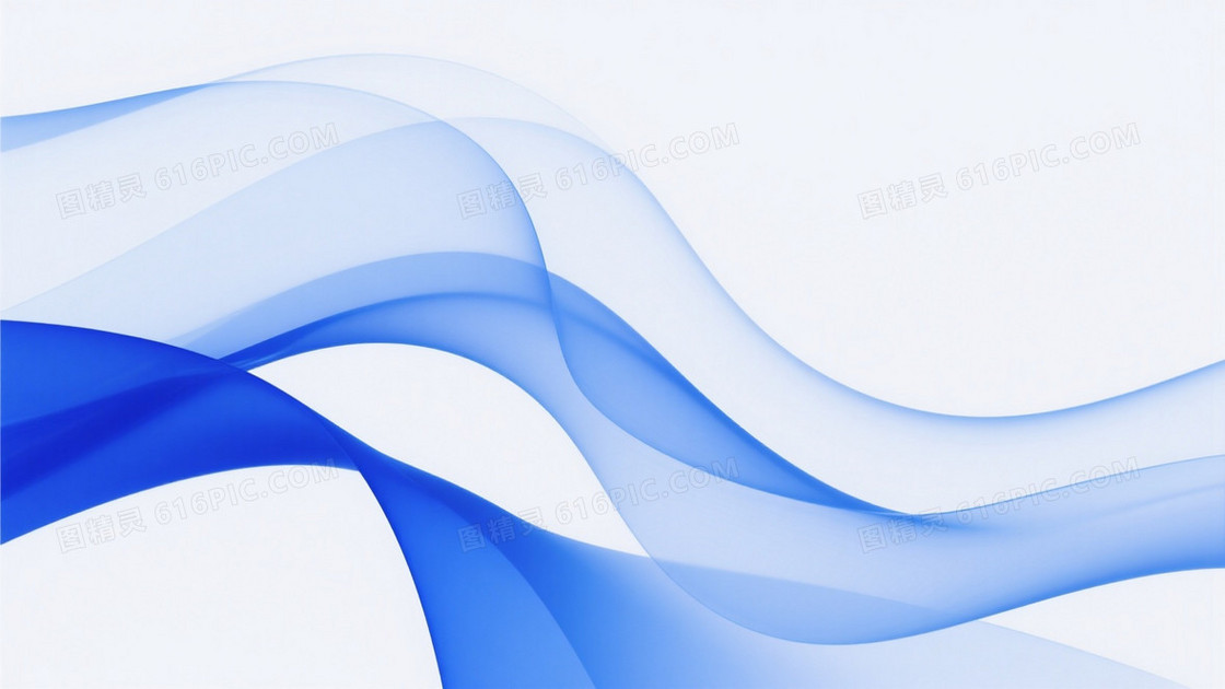蓝白渐变流体波浪背景