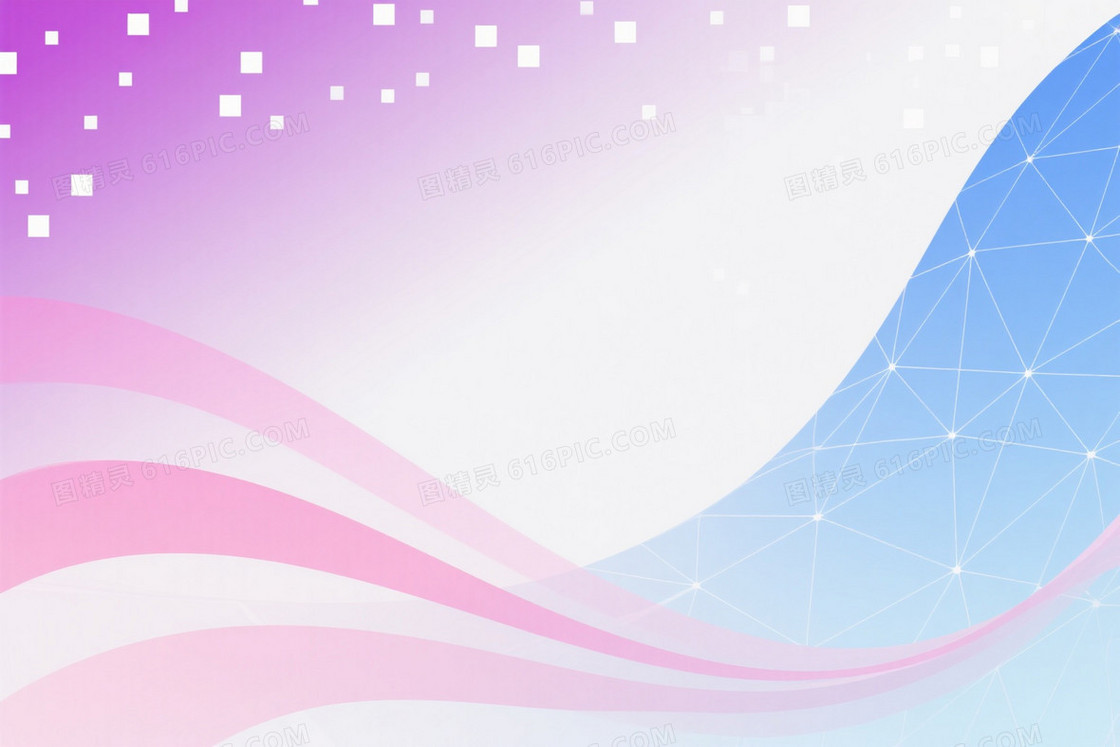 粉紫天蓝渐变几何抽象背景