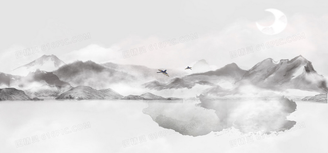 古风笔墨背景图