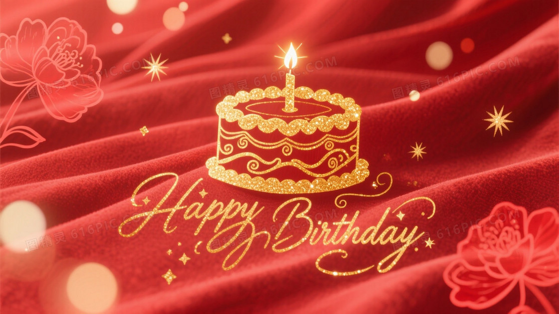 红丝绒光晕蛋糕星芒背景