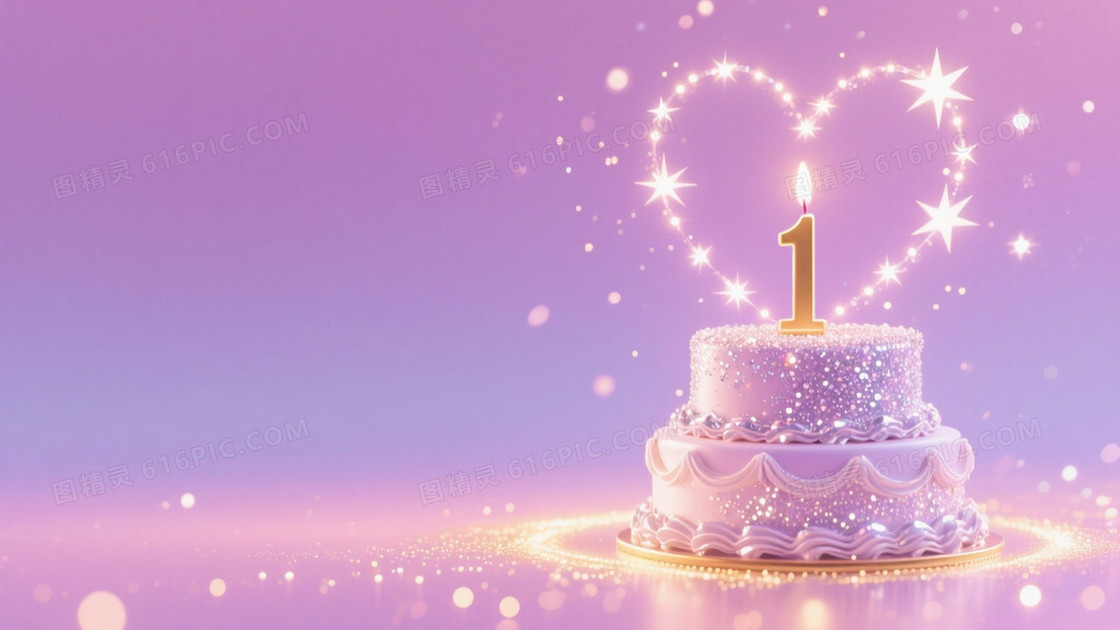 梦幻紫粉渐变水晶蛋糕背景