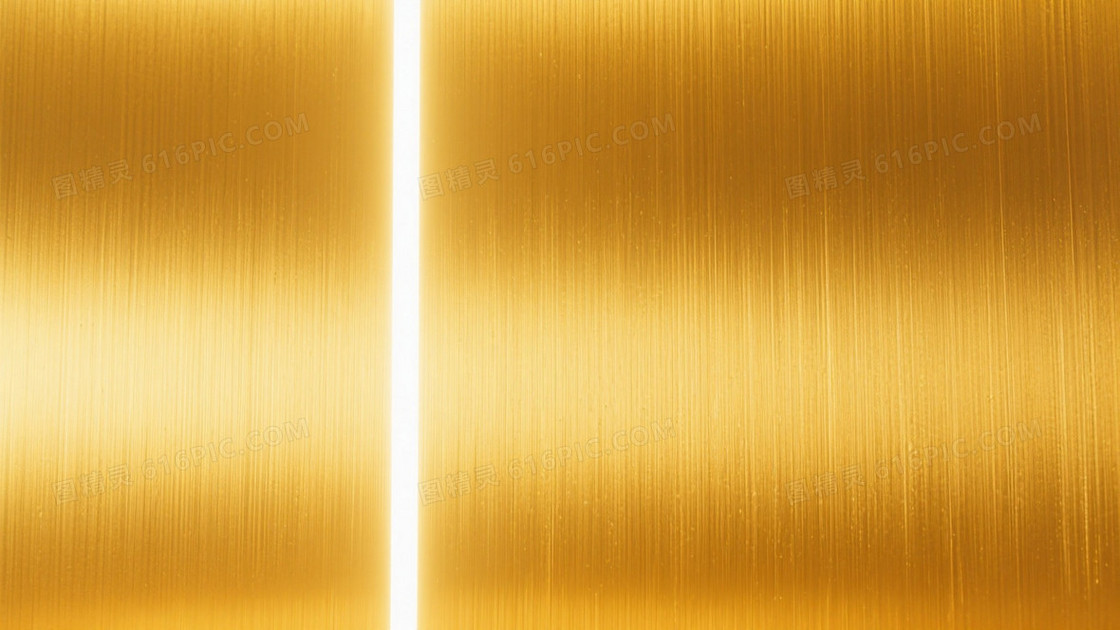 金黄拉丝金属线性纹理背景