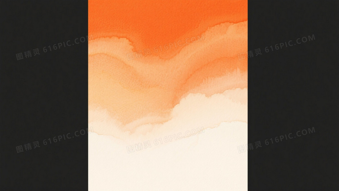 橙色渐变云雾手绘背景