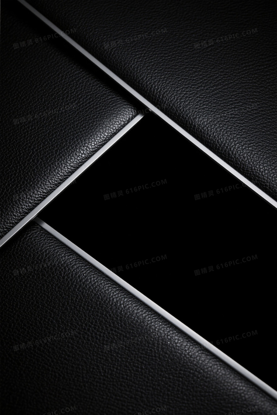 深邃哑光黑皮革纹理背景