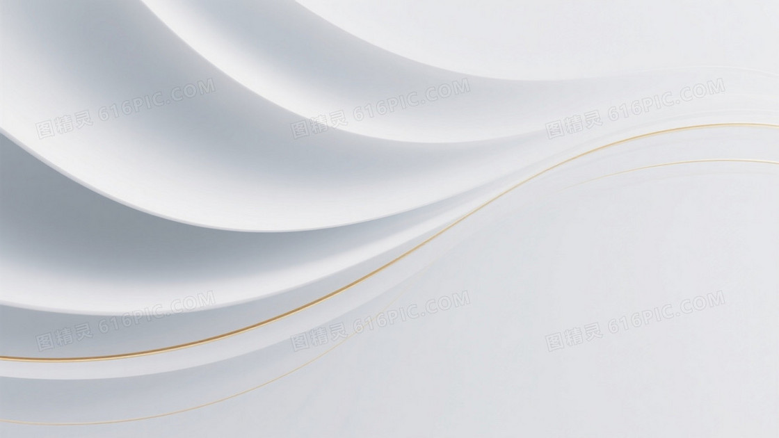 白灰渐变波浪几何背景