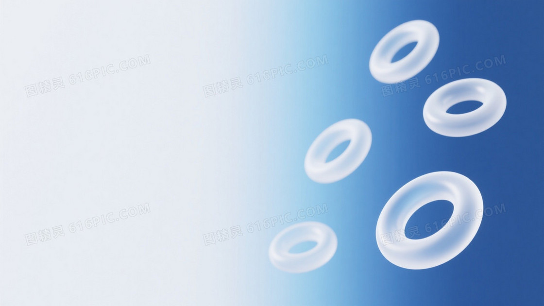 浅蓝中蓝渐变环形结构背景