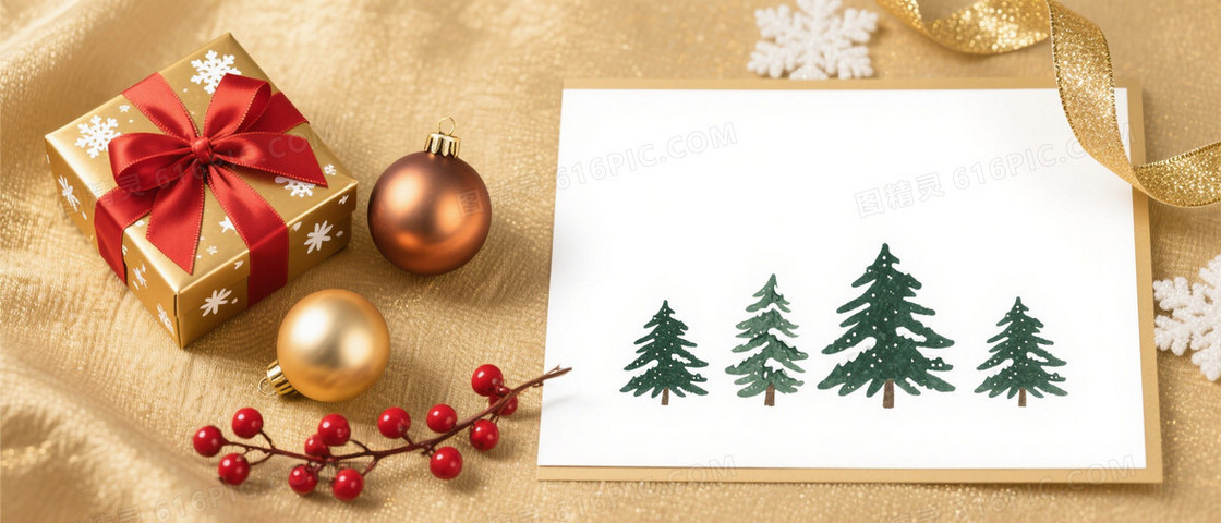 暖金织物星纹礼盒背景