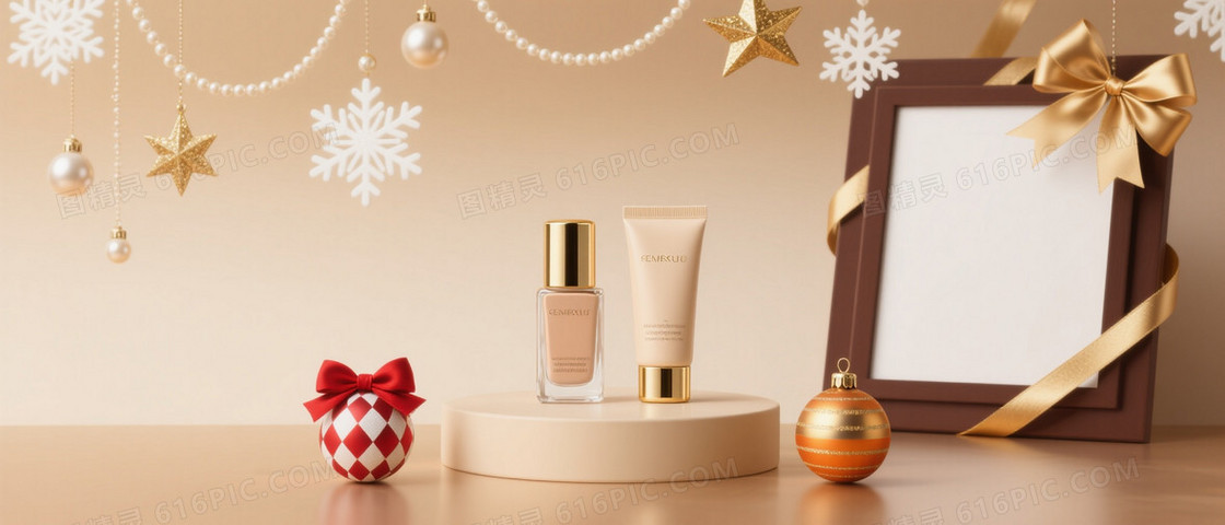 金暖米杏节日装饰背景