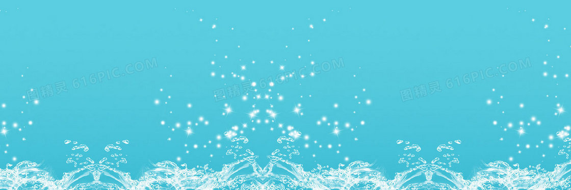 护肤品水珠清新梦幻背景banner