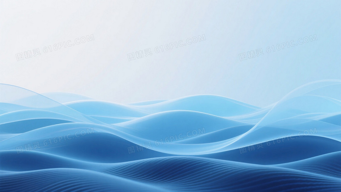 浅灰白蓝渐变波浪纹理背景