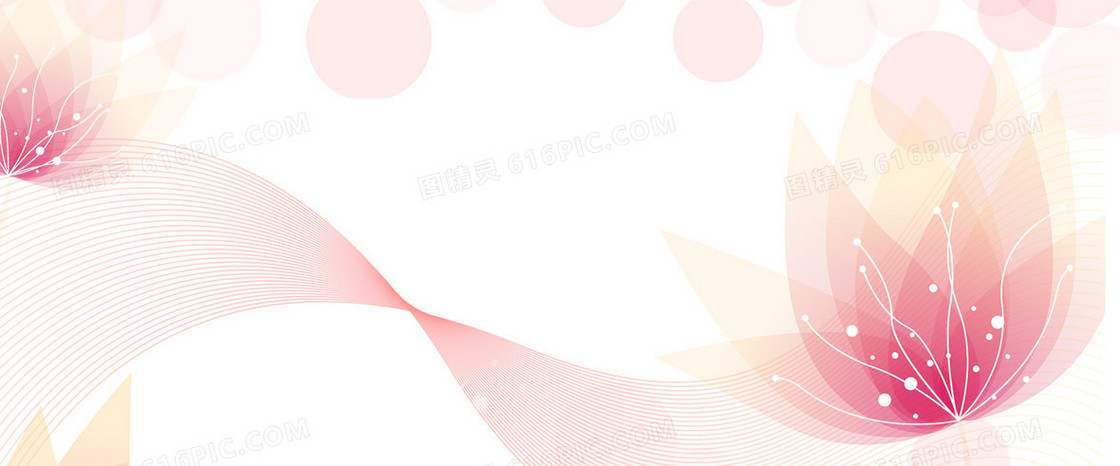 温馨粉色花纹电视墙壁纸背景banner