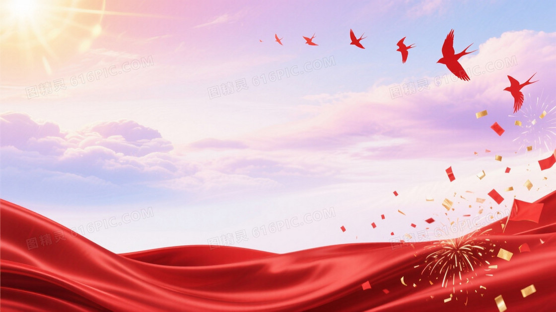 粉紫淡蓝梦幻渐变天空背景