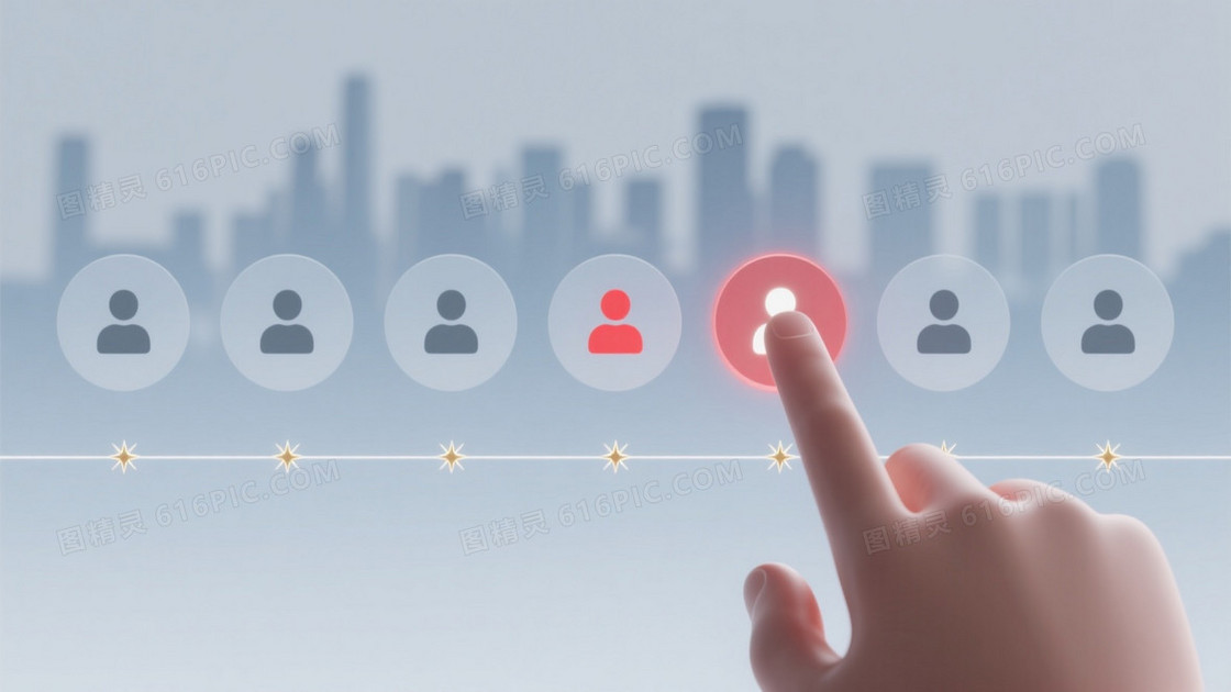 浅灰蓝渐变城市天际线背景