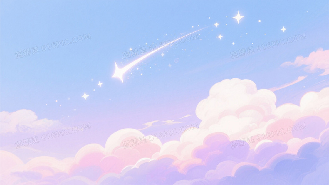 浅蓝粉紫柔光天空背景