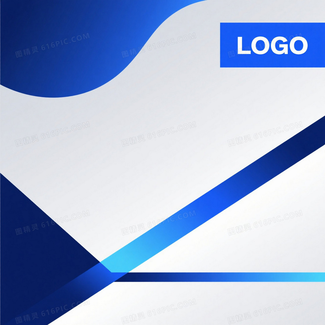 深蓝浅灰极简几何背景