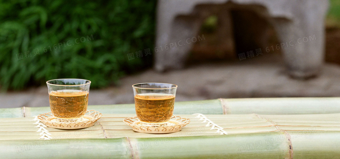 日系清新文艺茶道茶艺背景