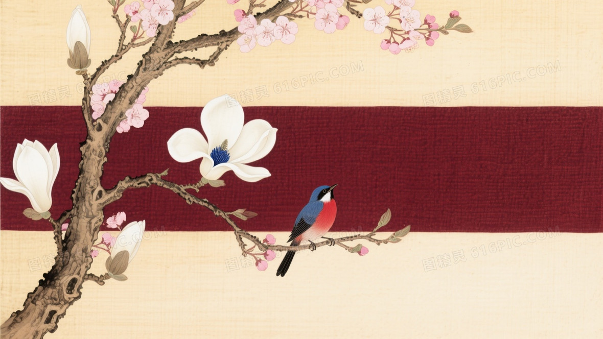 花鸟画背景图片下载_免费高清花鸟画背景设计素材_第2页_图精灵