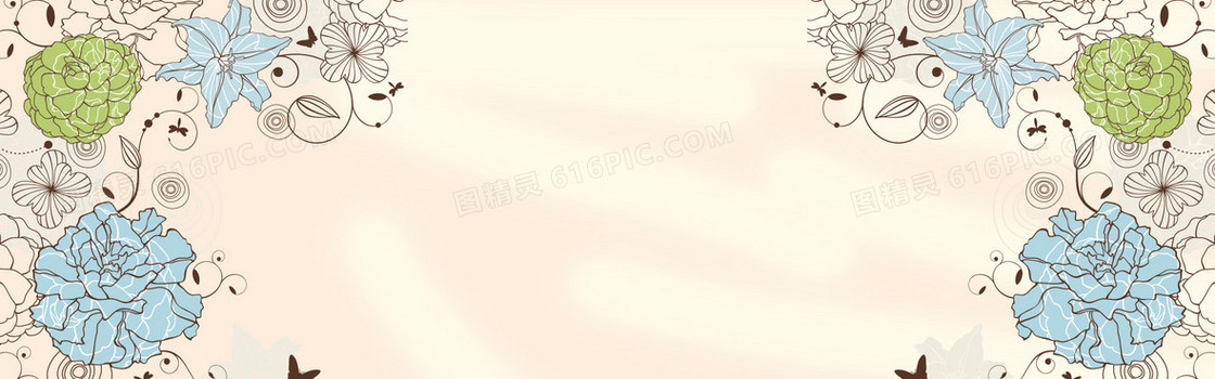 卡通清新手绘唯美背景banner