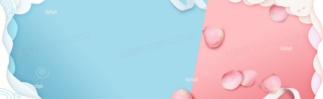 淘宝甜美少女宣传海报banner背景