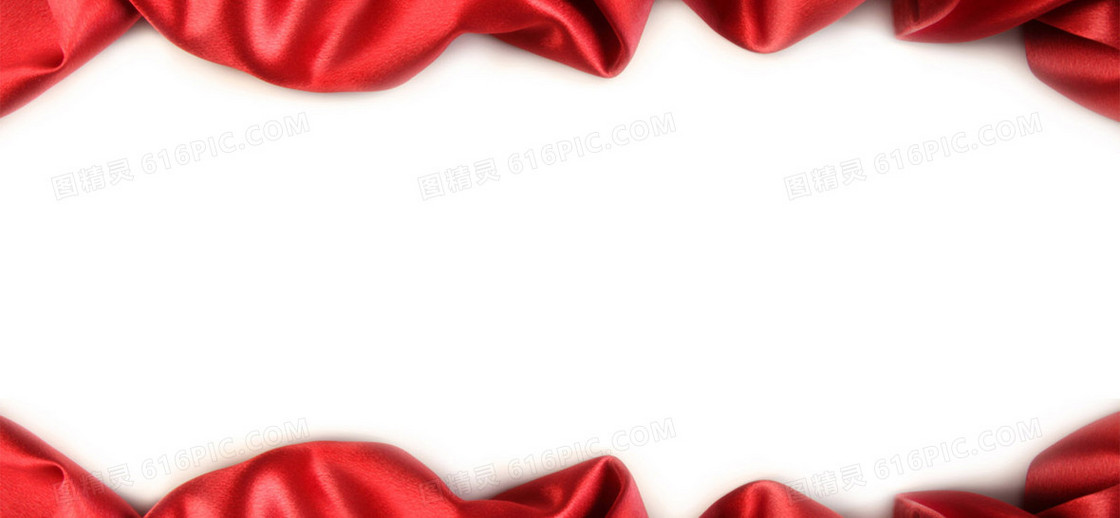 红色丝绸背景banner装饰