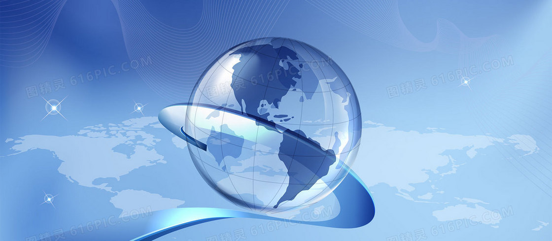 科技地球地图背景banner