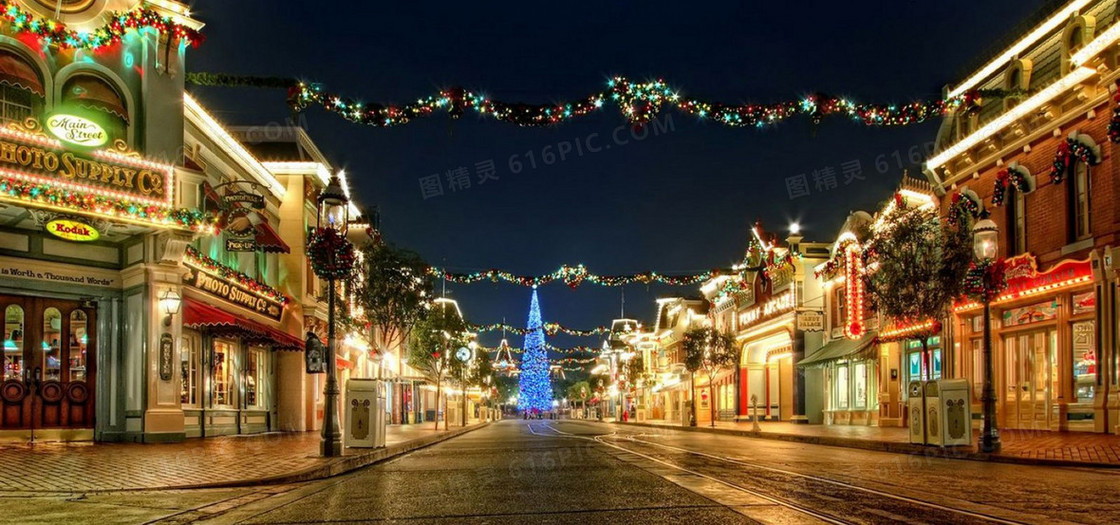 闹市七彩背景