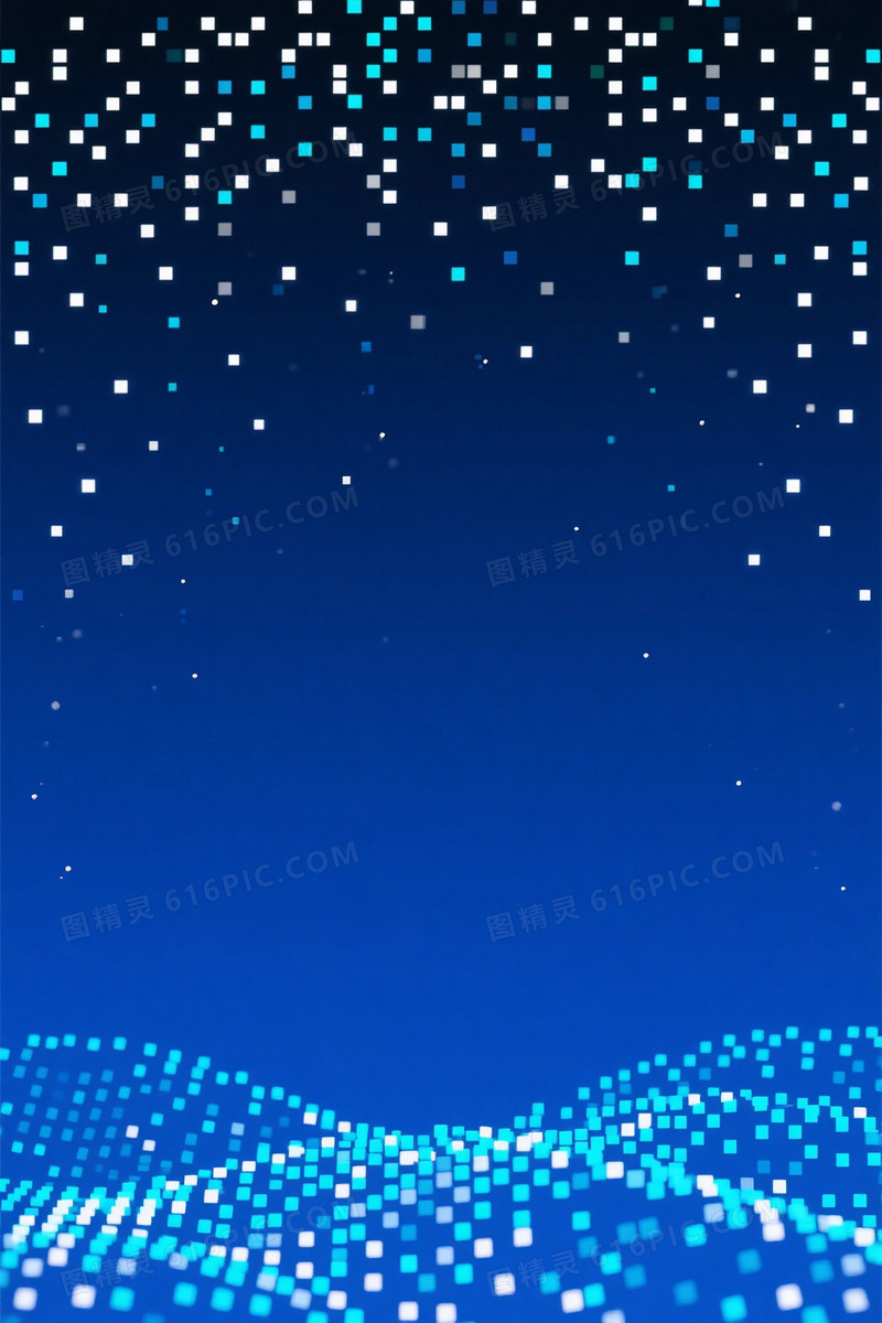 深邃海军蓝像素光点背景