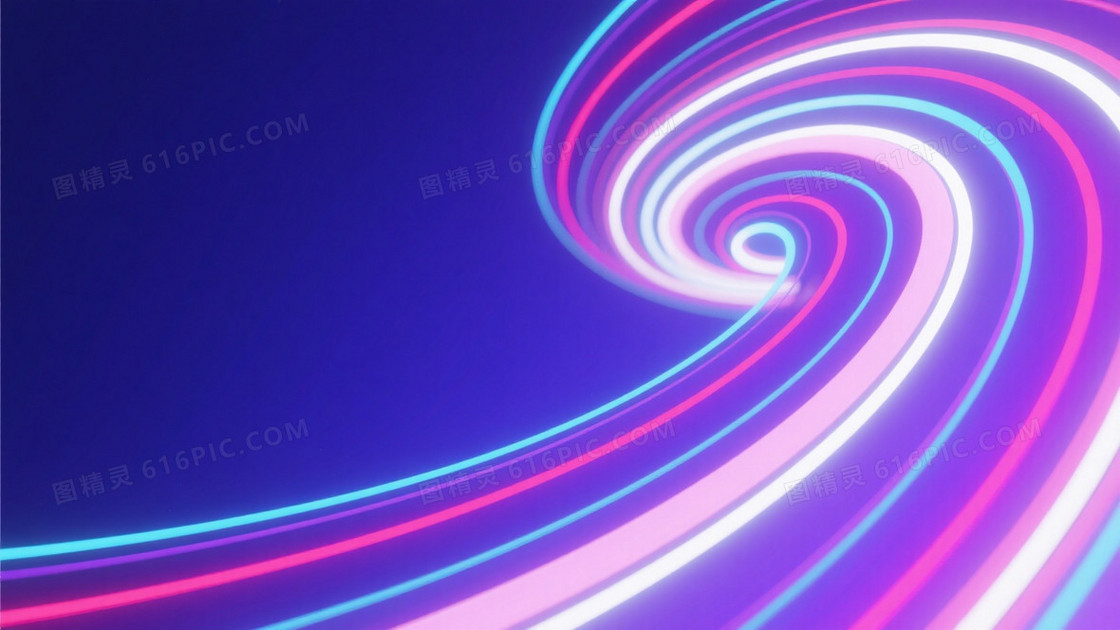 深邃蓝紫渐变光轨漩涡背景