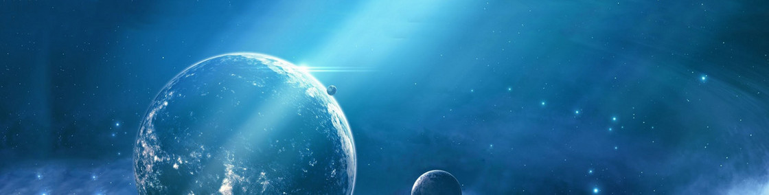 蓝色星球科技梦幻背景banner