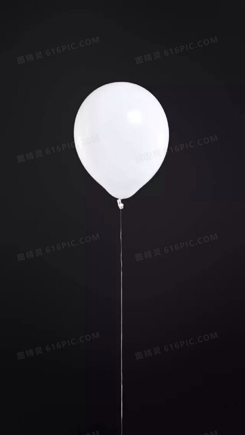 简约黑白气球H5背景