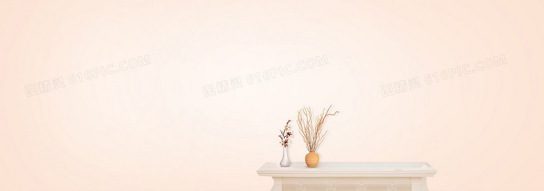 简约艺术花卉banner
