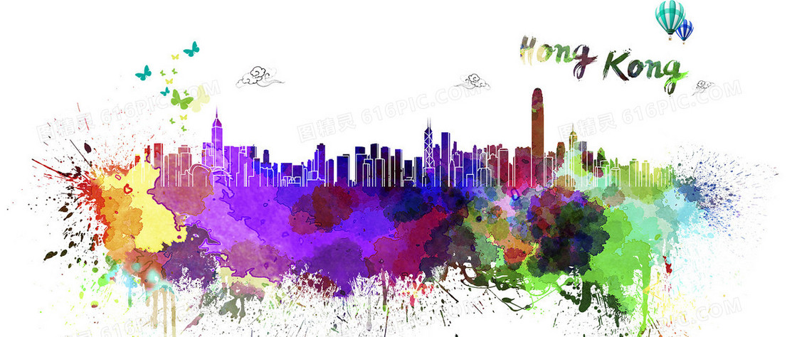 香港建筑剪影文艺banner