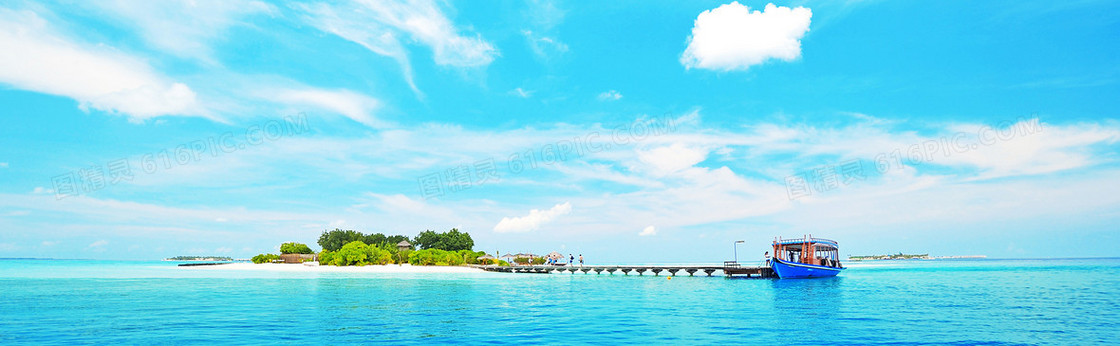 蓝天大海自然风景