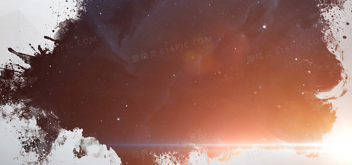 中国风宇宙水墨背景