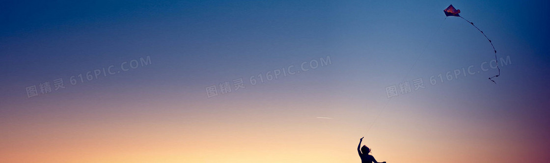 风筝banner背景