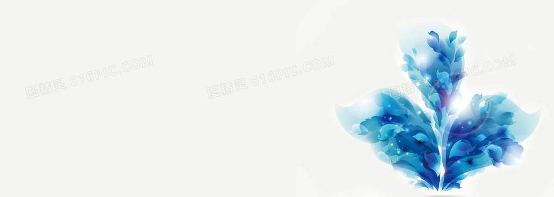 水墨花唯美清新背景banner